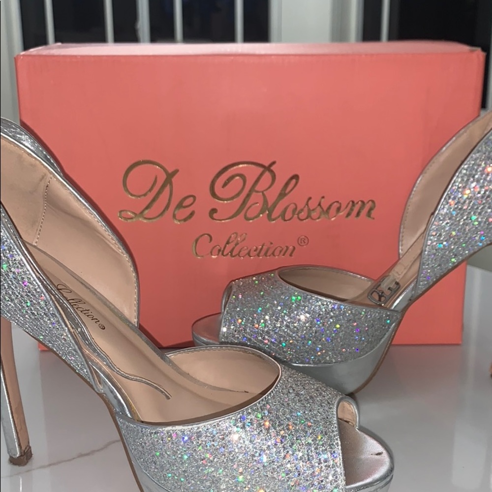 Open Toed Sparkly Heels